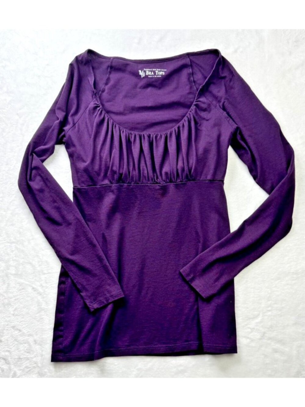 Victorias Secret Size S Womens Bra Top Eggplant Purple Long Sleeve